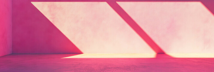 Poster - Vibrant magenta wall texture with matte finish and sunlight shadows