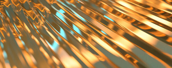 Poster - Abstract texture of intersecting ribbed metal with complex patterns for creative design
