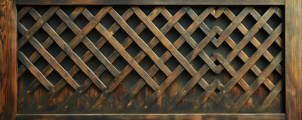 Aufkleber - Intricate wooden lattice texture for interior design and decor inspirations