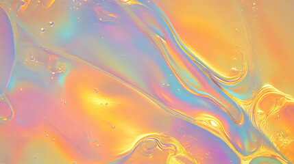 Poster - Iridescent gold wall texture with bright yellow hues for creative design projects