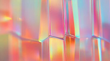Poster - Iridescent rainbow wall texture with vibrant colors for modern design projects