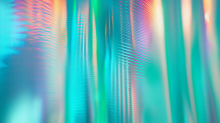 Poster - Iridescent teal wall texture with blue and green gradient for artistic backgrounds