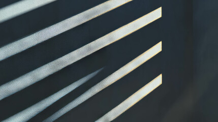 Poster - Modern industrial design with jet black wall texture and geometric light patterns