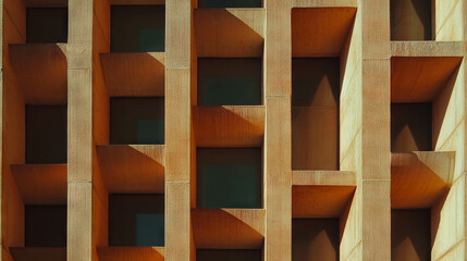 Poster - Bamboo screen layered texture with varied density for interior design and decoration