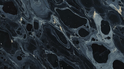 Poster - Elegant black slate texture with intricate grey patterns for modern design