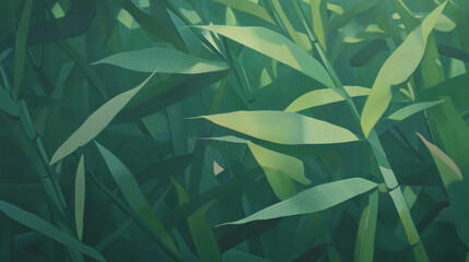 Leinwandbilder - Light green bamboo with soft lighting - natural texture for design projects