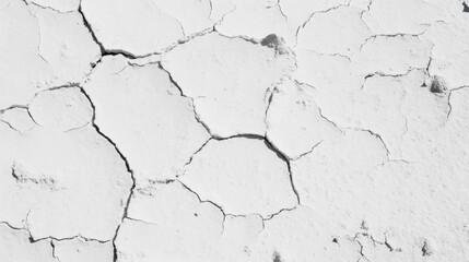 Aufkleber - Light grey cracked mud wall texture for rustic design and background use