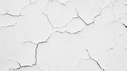 Poster - Subtle light grey mud wall texture with cracks for interior design and background use
