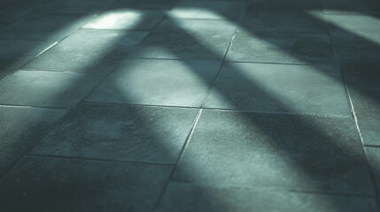 Poster - Light grey slate ceramic tile texture with soft shadows for interior design and architecture