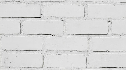 Poster - Modern minimalist light grey brick wall with subtle white neon glow