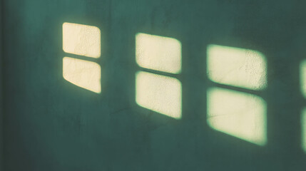 Aufkleber - Sunlit shadows on light greyish clay wall with subtle texture for architectural design