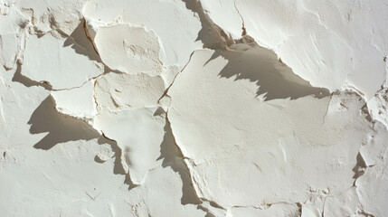 Poster - Textured light mud wall with rough surface details for background design