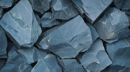 Aufkleber - Natural textured light rough black slate rocks for design and decor