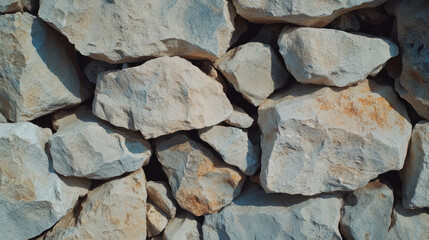 Poster - Close-up texture of grey and brown limestone rocks for background design