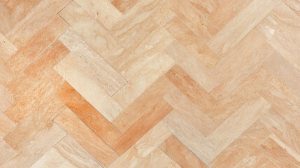 Poster - Maple and beige marble herringbone tile pattern for interior design