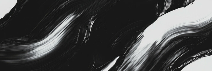 Poster - Abstract art with matte paint and flowing brush strokes for creative design