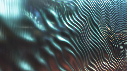 Poster - Abstract metallic titanium texture with cool grey waves for modern design