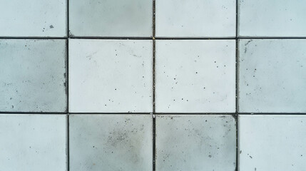Poster - Textured grey tile surface with white grout for interior design and architecture