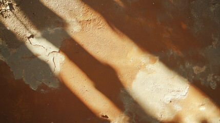 Poster - Natural clay mud wall texture with subtle variations and sunlit patterns for rustic design