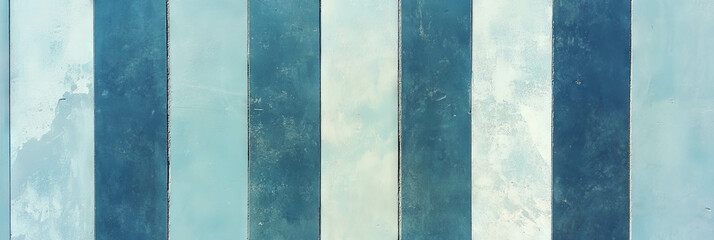 Poster - Abstract faded blue and white stripes with concrete texture for background design