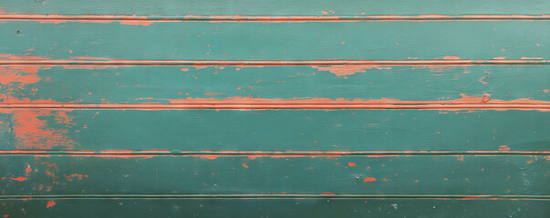 Poster - Rustic weathered wood texture with faded paint stripes for vintage design