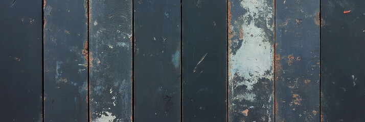 Poster - Rustic weathered wood panel texture with narrow grainy faded stripes for design and background