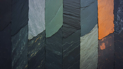 Aufkleber - Natural slate tile ceramic wall texture for interior decoration and design projects