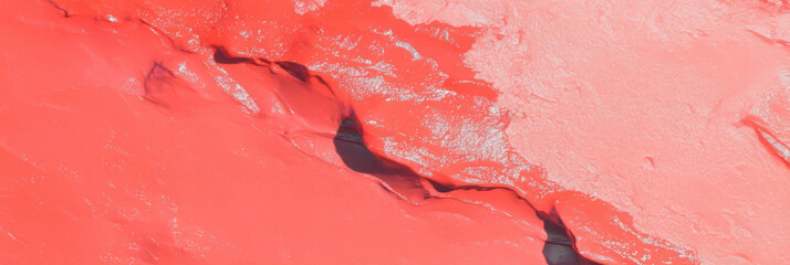 Aufkleber - Vibrant neon coral wall texture with smooth surface for creative design