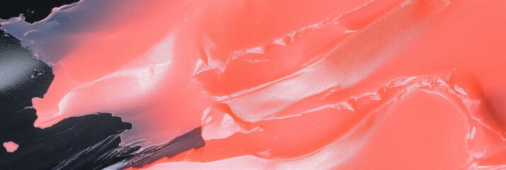 Poster - Neon coral wall texture with smooth surface for creative design and decor