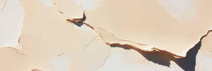 Poster - Neutral beige wall texture with smooth surface for interior design and backgrounds