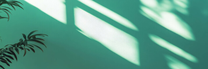 Poster - Serenity of pale green wall with subtle shadows for interior design inspiration
