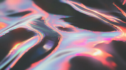 Poster - Pearlescent dark grey wall texture with subtle iridescent waves for artistic backgrounds