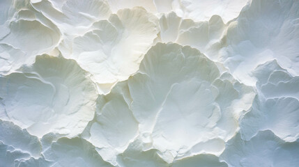 Poster - Textured plaster wall with smooth floral patterns for interior design inspiration