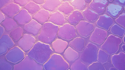 Poster - Elegant purple arabesque tile texture with light grout for interior design