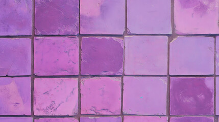 Poster - Purple tile texture with textured plaster background for design and decor concepts