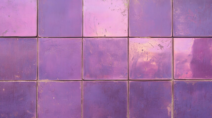 Aufkleber - Abstract texture of recessed purple tiles with light grout for design and decoration