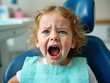 © Michael - Scared little girl screaming at the dentist office