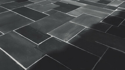 Poster - Rustic rectangular slate ceramic tile texture for interior design