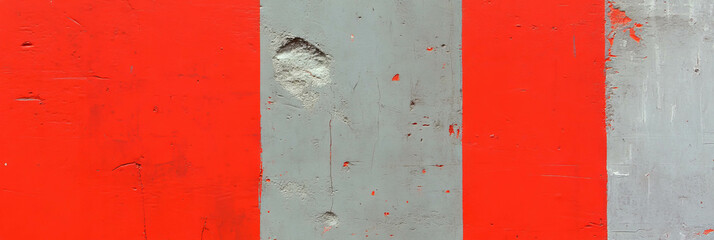 Poster - Abstract red and grey wall texture with rough details for creative design projects