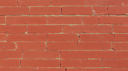 Poster - Red brick wall with white stucco texture for design and architecture projects