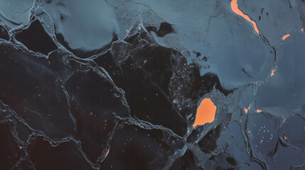Aufkleber - Deep cracked dark clay wall texture for background or design use