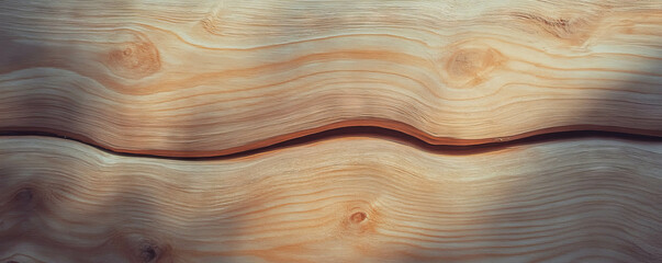 Poster - Natural wooden texture with horizontal ribs for design and background concepts