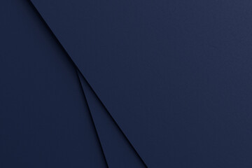Poster - Stack of Blue Paper or Fabric Texture Diagonal Abstract Presentation Background for Banner or Yor Design. 3d Rendering