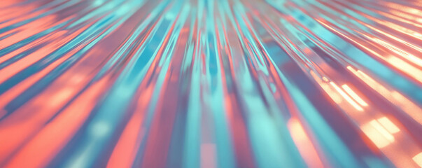 Poster - Vibrant abstract texture of sharp horizontal ribs on metallic surface