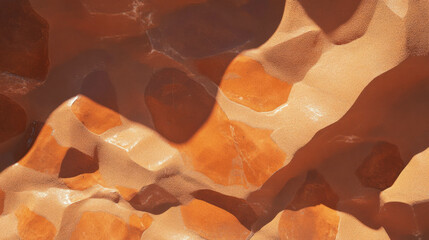 Poster - Smooth brown clay wall texture with subtle shading for design projects