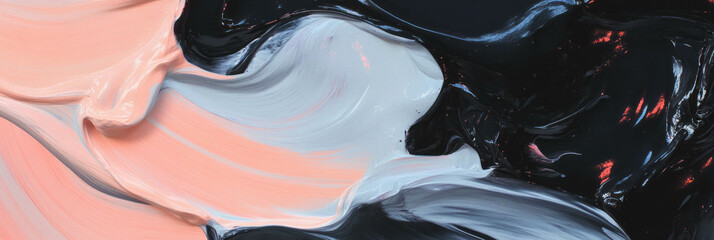 Aufkleber - Vibrant abstract swirl of smooth dynamic paint texture for creative design