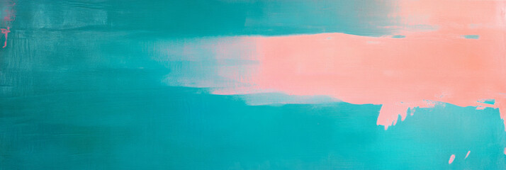 Poster - Abstract colorful textured plaster painting with bright pink and teal brushstrokes
