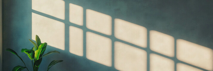 Poster - Minimalist interior design concept with natural light and greenery
