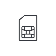 Poster - SIM Card Slot line icon