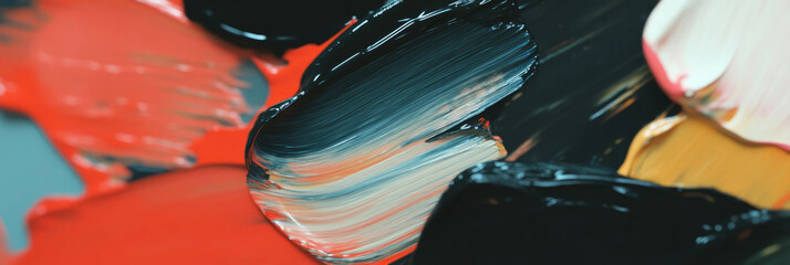 Aufkleber - Abstract artistic texture with thick brushstrokes in vibrant colors for creative design